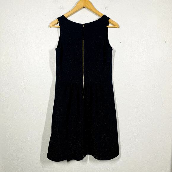 HD in Paris Metallic Tank Dress Side Stripe Black Knee Length Party Scoop - M - Picture 3 of 4